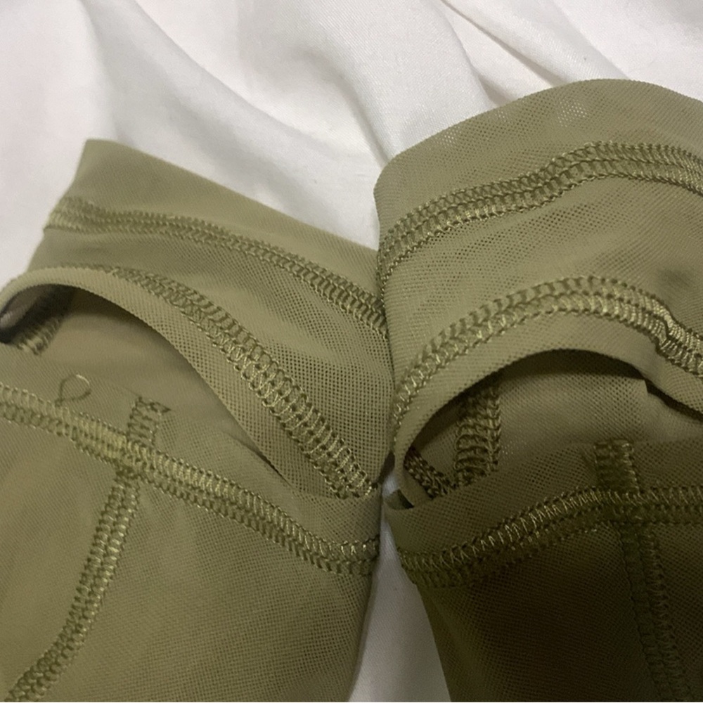 Lululemon green mesh leggings full length
